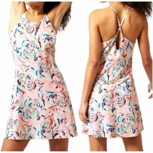 NWT Athleta Infinity Dress Tennis Pickleball Golf Built In Shorts Pink Floral L
